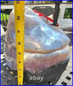 Rare Nature Amethyst Geode Cluster Feng Shui Big Treasure Bowl With Crystal Lid