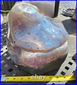 Rare Nature Amethyst Geode Cluster Feng Shui Big Treasure Bowl With Crystal Lid