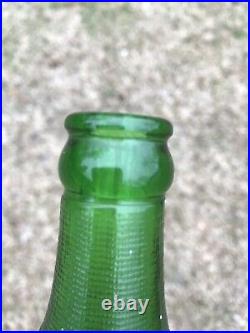 Rare Nice Emerald Green Emboss Deco Chief Indian Soda Bottle Starkville Miss Big