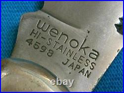 Rare Nm Vintage Wenoka 4598 Japan Big Lockback Folding Hunter Bowie Knife Knives