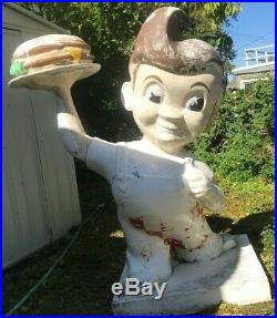 Rare Original Bob's Big Boy Restaurants Fiberglas Statue Figurine 4 1/2 1960's