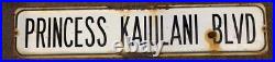 Rare Princess Kaiulani Blvd Big Island Hawaii Porcelain Street Sign