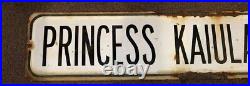 Rare Princess Kaiulani Blvd Big Island Hawaii Porcelain Street Sign