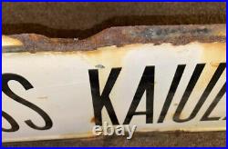 Rare Princess Kaiulani Blvd Big Island Hawaii Porcelain Street Sign