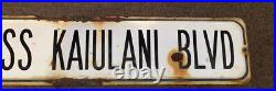 Rare Princess Kaiulani Blvd Big Island Hawaii Porcelain Street Sign