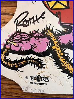 Rare Rat Fink Sign, Ed Big Daddy Roth Lawn Fink -not A Reproduction Signed