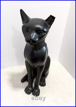 Rare Retired BIG 1982 Lladro Egyptian Cat 13 Tall Porcelain Sculpture FLAWED