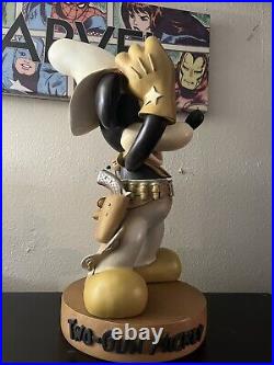 Rare Two Gun Mickey Mouse Disney Big Fig Statue