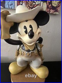 Rare Two Gun Mickey Mouse Disney Big Fig Statue