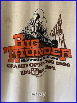 Rare Vintage 1980 Big Thunder Mountain Railroad Wdw Grand Opening T Shirt XL