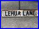 Rare Vintage Lehua Lane Big Island Hawaii Porcelain Ocean View Street Sign