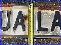 Rare Vintage Lehua Lane Big Island Hawaii Porcelain Ocean View Street Sign