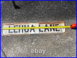 Rare Vintage Lehua Lane Big Island Hawaii Porcelain Ocean View Street Sign