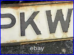 Rare Vintage Lei Pkwy Big Island Hawaii Porcelain Ocean View Street Sign