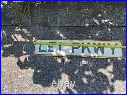 Rare Vintage Lei Pkwy Big Island Hawaii Porcelain Ocean View Street Sign