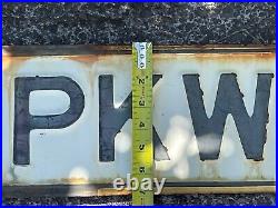 Rare Vintage Lei Pkwy Big Island Hawaii Porcelain Ocean View Street Sign