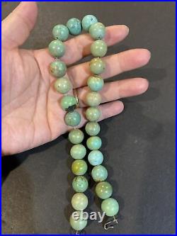 Rare Vintage Native American Big Turquoise Beads Necklace