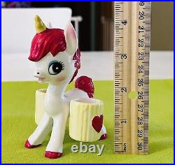 Rare Vintage Rune Naito Unicorn Figurine Anthropomorphic Japan Big Eye Kitsch