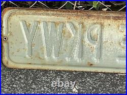 Rare Vtg Sea Breeze Pkwy Big Island Hawaii Porcelain Ocean View Street Sign