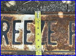 Rare Vtg Sea Breeze Pkwy Big Island Hawaii Porcelain Ocean View Street Sign