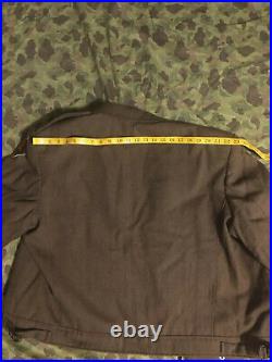 Rare Ww2 Custom Tailored Huge Size Big Red 1 Ike Jacket Cib Sgt Brass Discs