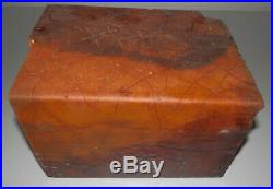 Rare old German Bakelite / catalin big veined marble block, 6,44 Kg (6440 g)