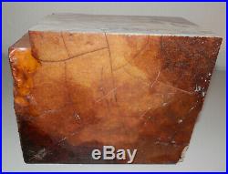Rare old German Bakelite / catalin big veined marble block, 6,44 Kg (6440 g)