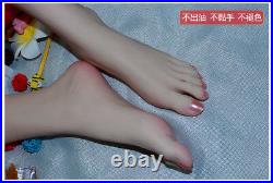 Rare with JOINTED silicone female legs feet big foot shoes/socks display model