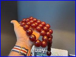 Red Big Rare Bakalit Tesbih Faturan Rosenkranz Ottoman Germany Misbaha Tasbih