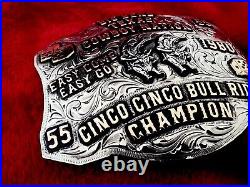 Rodeo Trophy Buckle Championship Bull Riding? West Texas Big Bend? 1980? RARE? 694