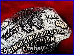 Rodeo Trophy Buckle Championship Bull Riding? West Texas Big Bend? 1980? RARE? 694