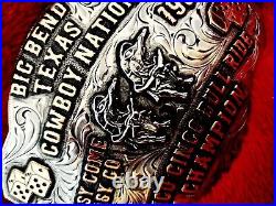 Rodeo Trophy Buckle Championship Bull Riding? West Texas Big Bend? 1980? RARE? 694