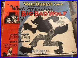 SUPER RARE IN BOX Who's Afraid of the Big Bad Wolf Walt Disney's Own BOARD