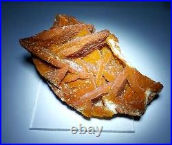 SUPERB-Rare Big Bladed Smithsonite ps. Calcite crystals, mine Mexico
