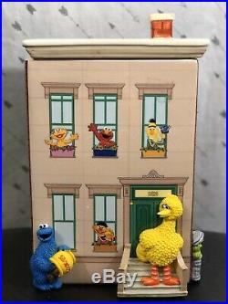 Sesame Street Cookie Jar Rare Apartment Big Bird Burt Ernie Cookie Monster