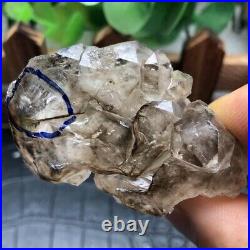 TOP Rare Herkimer Diamond Castle Crystal skeleton+Big Moving Water Droplets 49g