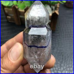TOP Rare Herkimer Diamond Crystal gem tip+graphite+Big moving Water Droplets 82g