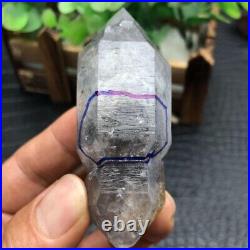 TOP Rare Herkimer Diamond Crystal gem tip+graphite+Big moving Water Droplets 82g