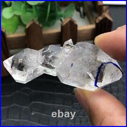 TOP Rare hyaline Herkimer Diamond Crystal gem tip+Big Moving Water Droplet 40.9g