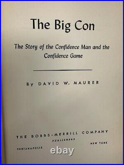 The Big Con by David W. Maurer 1940 1st Edition VERY RARE