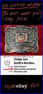 Trophy Rodeo Champion Belt Buckle? 1995? Pro Calf Roper? Big Bend Of Texas? Rare? 588