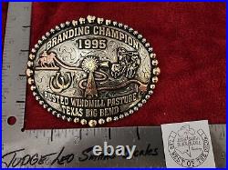 Trophy Rodeo Champion Belt Buckle? 1995? Pro Calf Roper? Big Bend Of Texas? Rare? 588