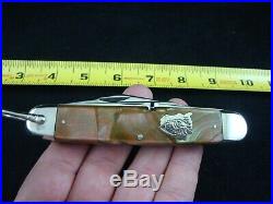 Utica Cutlery Co RARE BIG 4-3/4 Scout Knife Buffalo Sheild 1910-1937 XLNT+COND