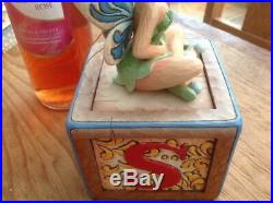 V rare disney traditions'tinkerbell on a box- a big laugh!' 8 unboxed