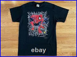 VTG RARE 1990 Spider-Man Big Print Marvel Comics Shirt SIGNED! Sz XL! McFarlane