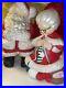 Very Rare Big Mr & Mrs Santa Claus Set! Custom Finish Design