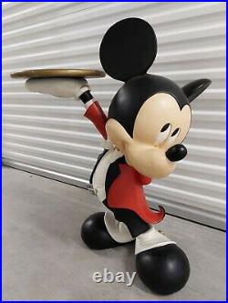 Very Rare Lifesize 40 Big Mickey Mouse butler waiter figure Disney fig statue