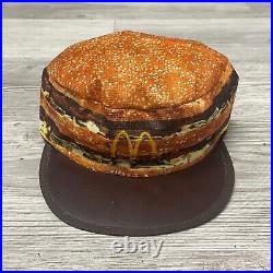 Vintage 1980s McDonald's Big Mac Employee Promo Cap Hat One Size RARE Made USA