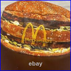 Vintage 1980s McDonald's Big Mac Employee Promo Cap Hat One Size RARE Made USA