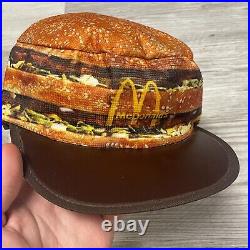 Vintage 1980s McDonald's Big Mac Employee Promo Cap Hat One Size RARE Made USA